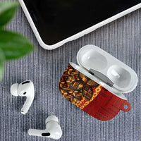 Samoan Pacific Tribal Flower Geometric Art Tattoos AirPods Case Siapo Pattern Flame Sunset LT03 - Polynesian Pride