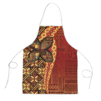 Samoan Pacific Tribal Flower Geometric Art Tattoos Apron Siapo Pattern Flame Sunset - Polynesian Pride