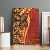Samoan Pacific Tribal Flower Geometric Art Tattoos Canvas Wall Art Siapo Pattern Flame Sunset - Polynesian Pride