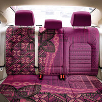 Samoan Pacific Tribal Flower Geometric Art Tattoos Back Car Seat Cover Siapo Pattern Romantic Rose - Polynesian Pride