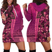Samoan Pacific Tribal Flower Geometric Art Tattoos Hoodie Dress Siapo Pattern Romantic Rose LT03 - Polynesian Pride
