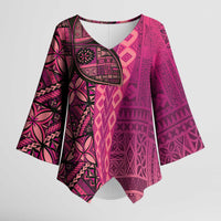 Samoan Pacific Tribal Flower Geometric Art Tattoos Kimono Sleeve Blouse Siapo Pattern Romantic Rose - Polynesian Pride