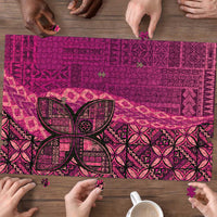 Samoan Pacific Tribal Flower Geometric Art Tattoos Puzzle Siapo Pattern Romantic Rose - Polynesian Pride