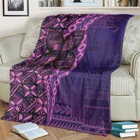 Samoan Pacific Tribal Flower Geometric Art Tattoos Blanket Siapo Pattern Purple Haze - Polynesian Pride