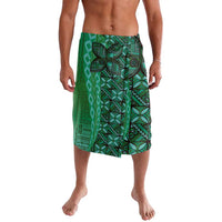 Samoan Pacific Tribal Flower Geometric Art Tattoos Lavalava Siapo Pattern Emerald Glow - Polynesian Pride