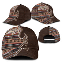 Fijian Masi Tribal Tattoos Art Pattern Classic Cap Brown Color Half Style LT03 - Polynesian Pride