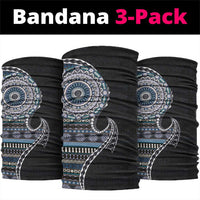 Fijian Masi Tribal Tattoos Art Pattern Neck Gaiter Navy Color Half Style LT03 package One Size: 25*50cm Navy - Polynesian Pride