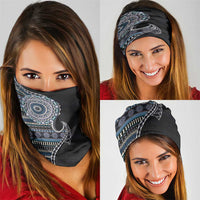 Fijian Masi Tribal Tattoos Art Pattern Neck Gaiter Navy Color Half Style LT03 - Polynesian Pride