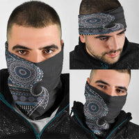 Fijian Masi Tribal Tattoos Art Pattern Neck Gaiter Navy Color Half Style LT03 - Polynesian Pride