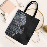 Fijian Masi Tribal Tattoos Art Pattern Tote Bag Navy Color Half Style LT03 One Size Navy - Polynesian Pride