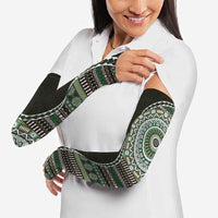 Fijian Masi Tribal Tattoos Art Pattern Arm Sleeves Green Color Half Style - Polynesian Pride