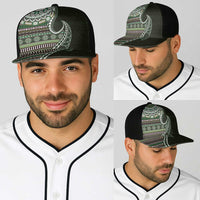Fijian Masi Tribal Tattoos Art Pattern Baseball Net Cap Green Color Half Style LT03 - Polynesian Pride