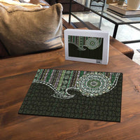 Fijian Masi Tribal Tattoos Art Pattern Puzzle Green Color Half Style - Polynesian Pride