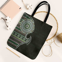 Fijian Masi Tribal Tattoos Art Pattern Tote Bag Green Color Half Style LT03 One Size Green - Polynesian Pride