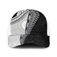 Fijian Masi Tattoos Baseball Net Cap with Tapa Tribal Pattern - Polynesian Pride