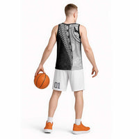 Fijian Masi Tattoos Basketball Jersey with Tapa Tribal Pattern - Polynesian Pride