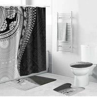 Fijian Masi Tattoos Bathroom Set with Tapa Tribal Pattern - Polynesian Pride