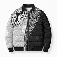 Fijian Masi Tattoos Bomber Puffer Jacket with Tapa Tribal Pattern - Polynesian Pride