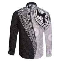 Fijian Masi Tattoos Family Matching Tank Maxi Dress and Hawaiian Shirt with Tapa Tribal Pattern - Polynesian Pride