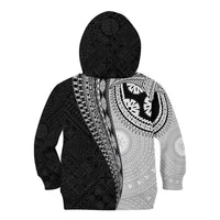 Fijian Masi Tattoos Kid Hoodie with Tapa Tribal Pattern - Polynesian Pride