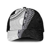 Fijian Masi Tattoos Mesh Trucker Cap with Tapa Tribal Pattern - Polynesian Pride