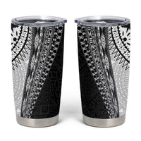 Fijian Masi Tattoos Tumbler Cup with Tapa Tribal Pattern - Polynesian Pride