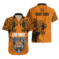 PNG Lae Snax Tigers Rugby Hawaiian Shirt The Tigers Head and PNG Bird Polynesian Tattoo LT03 - Polynesian Pride
