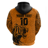 Custom PNG Lae Snax Tigers Rugby Hoodie The Tigers Head and PNG Bird Polynesian Tattoo LT03 - Polynesian Pride