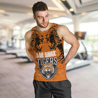 Custom PNG Lae Snax Tigers Rugby Men Tank Top The Tigers Head and PNG Bird Polynesian Tattoo LT03 - Polynesian Pride