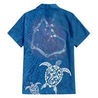 Cook Islands Manihiki Atoll Family Matching Puletasi and Hawaiian Shirt Maori Turtle and Polynesian Pattern LT03 - Polynesian Pride