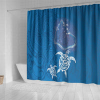Cook Islands Manihiki Atoll Shower Curtain Maori Turtle and Polynesian Pattern LT03 - Polynesian Pride