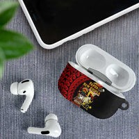 Papua New Guinea Christmas AirPods Case Funny Melanesian Santa with Bird-of-paradise Tribal Style LT03 - Polynesian Pride