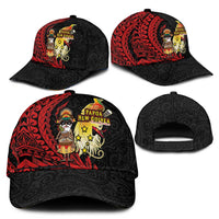 Papua New Guinea Christmas Classic Cap Funny Melanesian Santa with Bird-of-paradise Tribal Style - Polynesian Pride