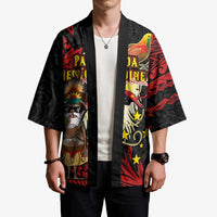 Papua New Guinea Christmas Kimono Funny Melanesian Santa with Bird-of-paradise Tribal Style - Polynesian Pride