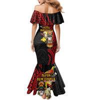 Papua New Guinea Christmas Mermaid Dress Funny Melanesian Santa with Bird-of-paradise Tribal Style - Polynesian Pride