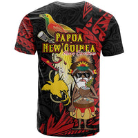 Papua New Guinea Christmas T Shirt Funny Melanesian Santa with Bird-of-paradise Tribal Style - Polynesian Pride