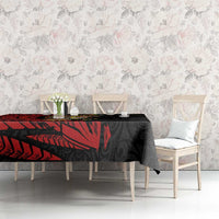 Papua New Guinea Christmas Tablecloth Funny Melanesian Santa with Bird-of-paradise Tribal Style - Polynesian Pride