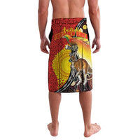 Australia and Papua New Guinea Together Lavalava Bird-of-paradise and Kangaroo with Oro Tapa and Aboriginal Art Motifs - Polynesian Pride