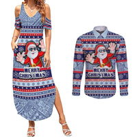 custom-fiji-christmas-couples-matching-summer-maxi-dress-and-long-sleeve-button-shirts-fijian-santa-and-coat-of-arms-mix-tapa-pattern-striped-style