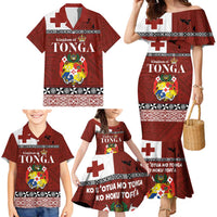 Tongan Culture Family Matching Mermaid Dress and Hawaiian Shirt Ngatu Art Tattoo and Emblem of Tonga LT03 - Polynesian Pride