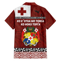 Tongan Culture Family Matching Short Sleeve Bodycon Dress and Hawaiian Shirt Ngatu Art Tattoo and Emblem of Tonga LT03 - Polynesian Pride