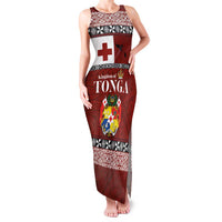 Tongan Culture Family Matching Tank Maxi Dress and Hawaiian Shirt Ngatu Art Tattoo and Emblem of Tonga