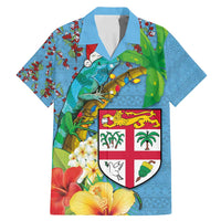 Fijians Iguana Tagimoucia Christmas Family Matching Mermaid Dress and Hawaiian Shirt Christmas Palm Tree and Hibiscus