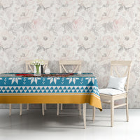 Hawaii Mele Kalikimaka Tablecloth Funny Santa and Coconut Mix Kakau Pattern LT03 - Polynesian Pride