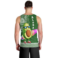 Hawaii Men Tank Top Aloha Funny Avocado Mix Kakau Hawaiian Tribal LT03 - Polynesian Pride