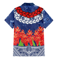 Samoan Tapa Family Matching Mermaid Dress and Hawaiian Shirt Ula Fala and Teuila Flower LT03 - Polynesian Pride