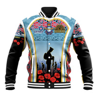 Royal New Zealand Air Force ANZAC Day Baseball Jacket Te Tauaarangi o Aotearoa LT03 Unisex Blue - Polynesian Pride