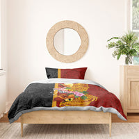 Papua New Guinea Independence Day Bedding Set Birds-of-Paradise Melanesian Tattoos Tropical Plants