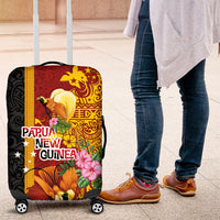 Papua New Guinea Independence Day Luggage Cover Birds-of-Paradise Melanesian Tattoos Tropical Plants
