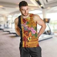 Papua New Guinea Independence Day Men Tank Top Birds-of-Paradise Melanesian Tattoos Tropical Plants